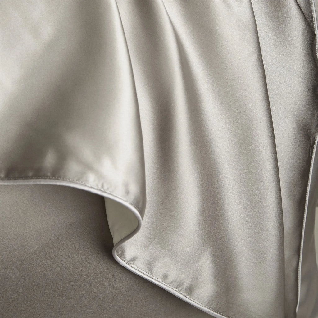 Mulberry silk pillowcase in light luxury style with inlaid rope craft, 48 by 74 cm single size