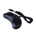 Black Sega USB PC game controller with 1.8 metre cable showing 15.5cm length