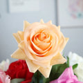Touch Rose Moisturizing Hand Feeling artificial flower in silk fabric with 8.5cm head on 42cm stem