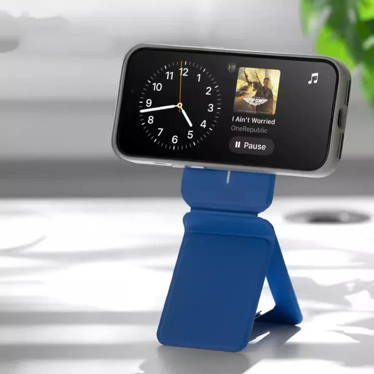 Black magnetic mobile phone holder case showing front view with dimensions 96.5mm by 63.5mm.
