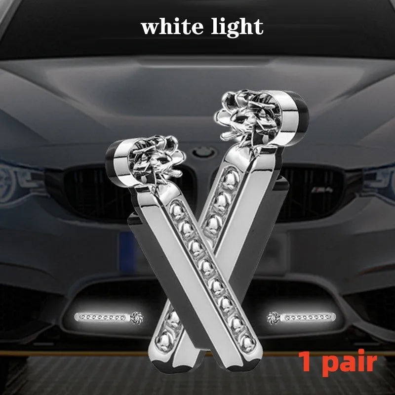 2Pcs wind energy LED daytime running light lamp strip with RGB colors for car or motorcycle styling