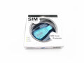 Blue external USB SIM card reader for PC to manage phonebooks and SMS messages