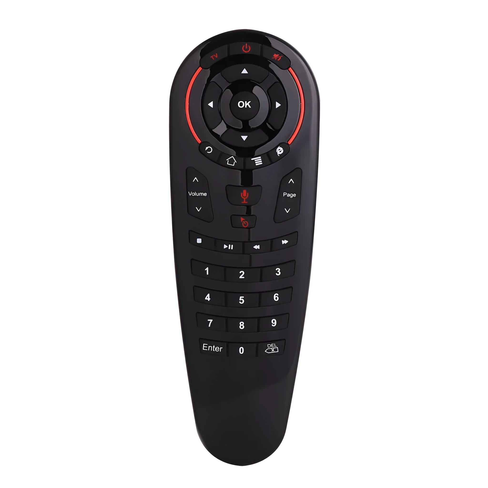 G30 wireless keyboard remote control with air mouse and Nano receiver on a table