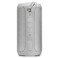Outdoor waterproof card sound speaker in black, camouflage, grey, or red with Bluetooth, AUX, and TF card playback.