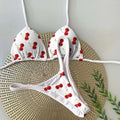 Women's printed bikini swimsuit with quick-dry fabric and cotton lining in briefs style