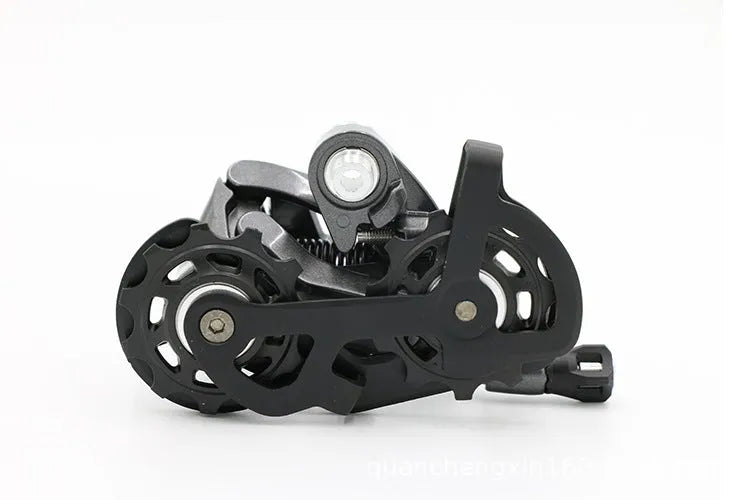 Aluminium road bike transmission kit with shifter and short leg rear derailleur