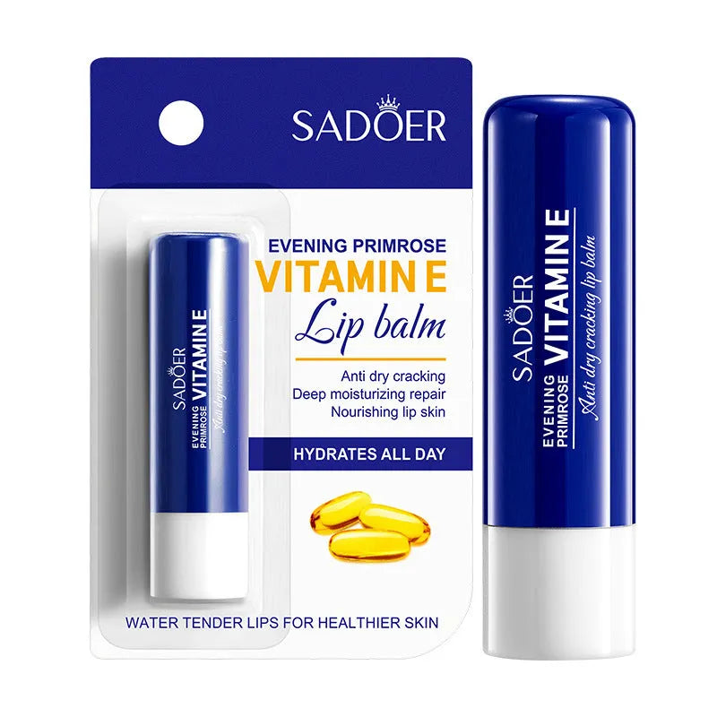 Anti-chapped lip moisturising lipstick in a tube on a white background.
