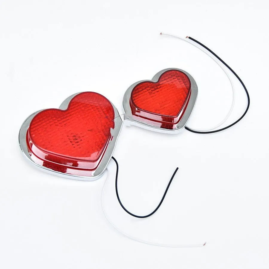 12V heart-shaped Japanese-style modified auto fender LED sidelight in pink colour