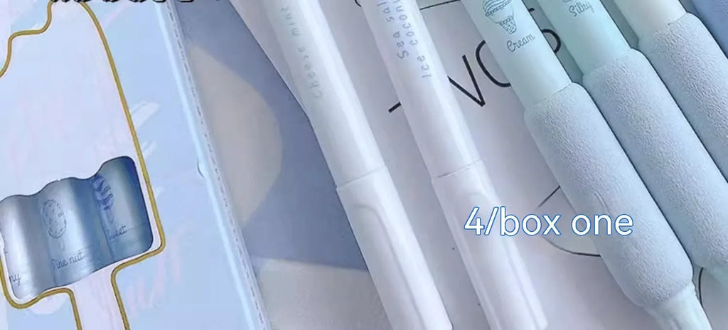 Four double-headed fluorescent pens with 05mm tips for student calligraphy practice