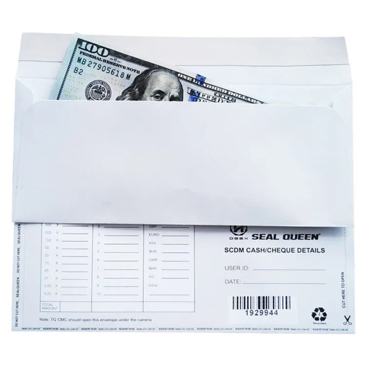 Blue confidential security envelope with self-adhesive strip showing tamper-evident anti-opening design