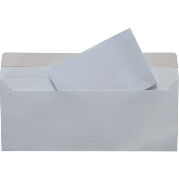 Blue confidential security envelope with self-adhesive strip showing tamper-evident anti-opening design
