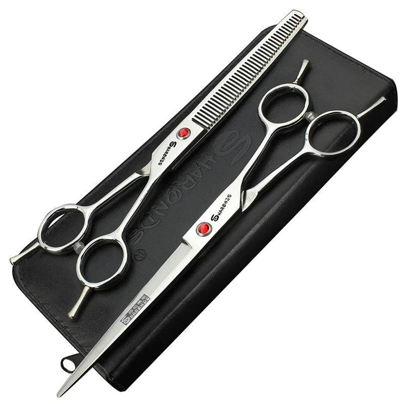 Poodle grooming scissors 440C steel 19cm length black handle