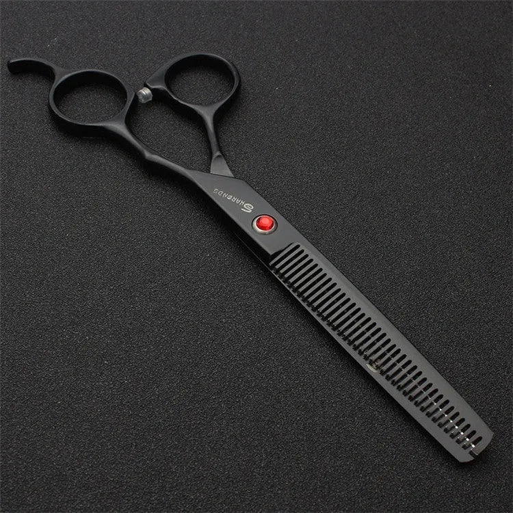 Poodle grooming scissors 440C steel 19cm length black handle