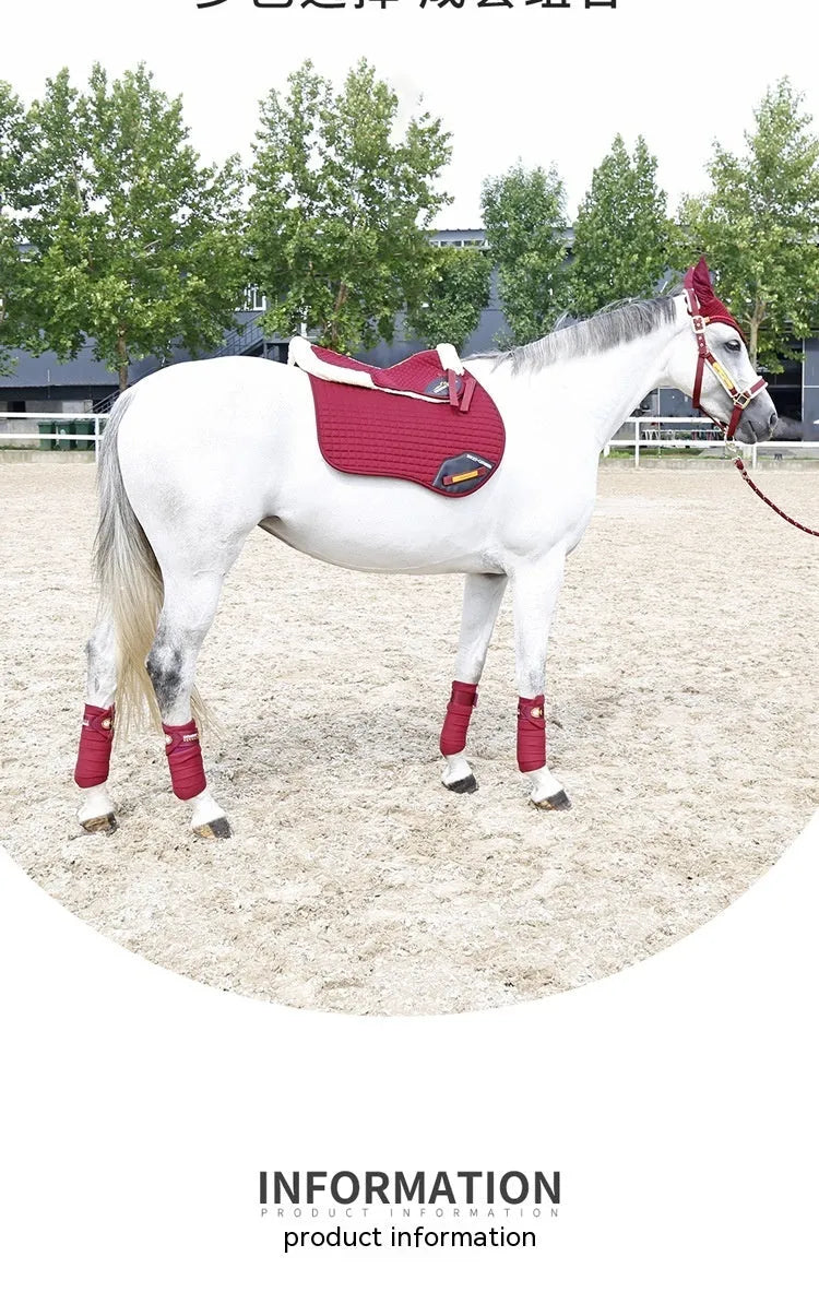Riding shock absorption wool saddle pad for equestrian and cycling with waist protection