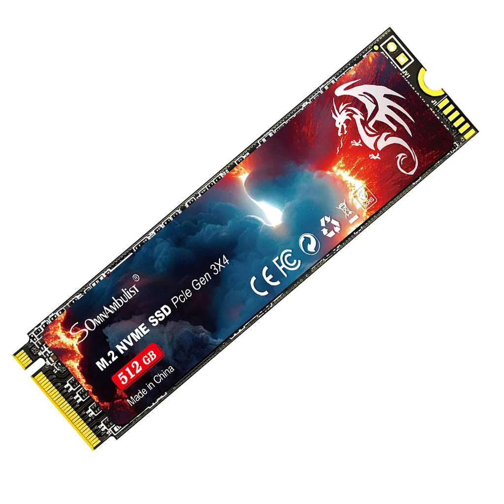 M.2 Solid State Drive for desktop computers showing compact 80mm by 22mm form factor.