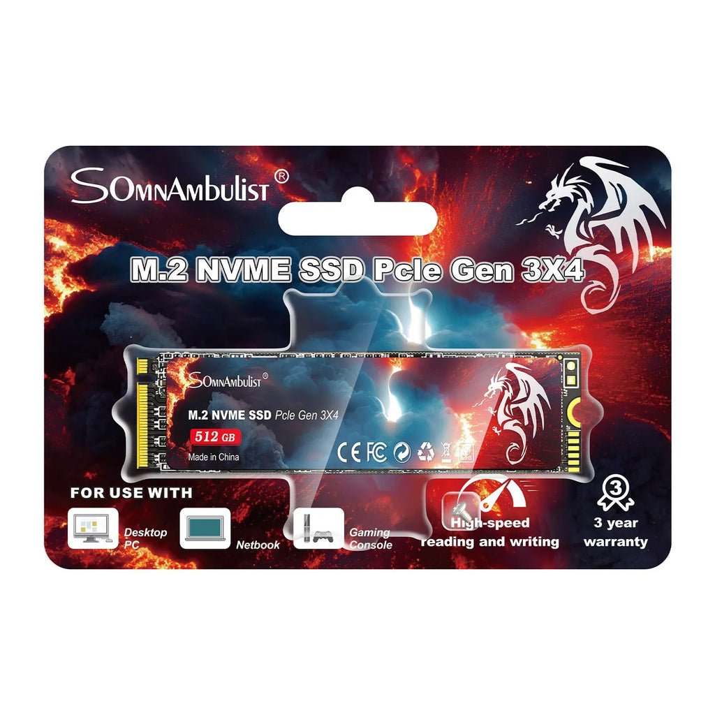 M.2 Solid State Drive for desktop computers showing compact 80mm by 22mm form factor.