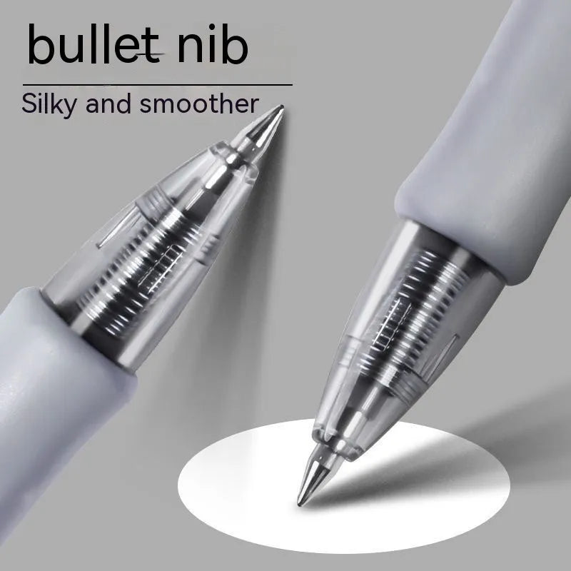 0.5mm black, red, and blue gel pen with plastic barrel for office and school use.