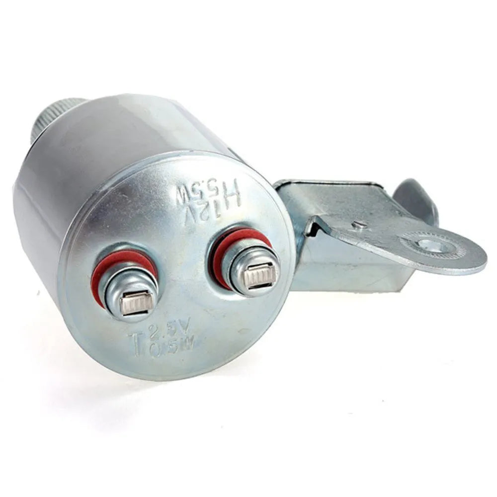 Silver bicycle generator light modification kit with dynamo-powered 12V and 6V voltage suits