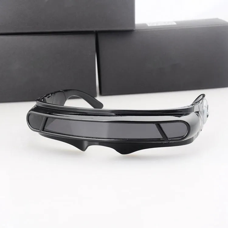 Black polarised sports sunglasses with full rim PC frames showing mercury lens colour options