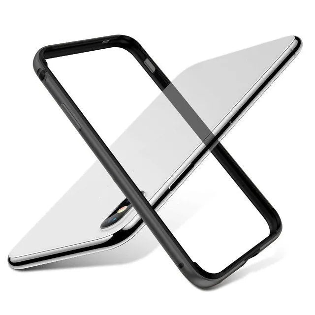All edge covered metal border phone case in red and silver for iPhone 11 12 13 14 15 Pro Max