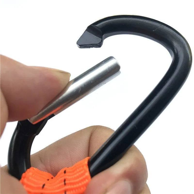 Orange fishing rod safety rope with connector showing 90cm length for fall protection