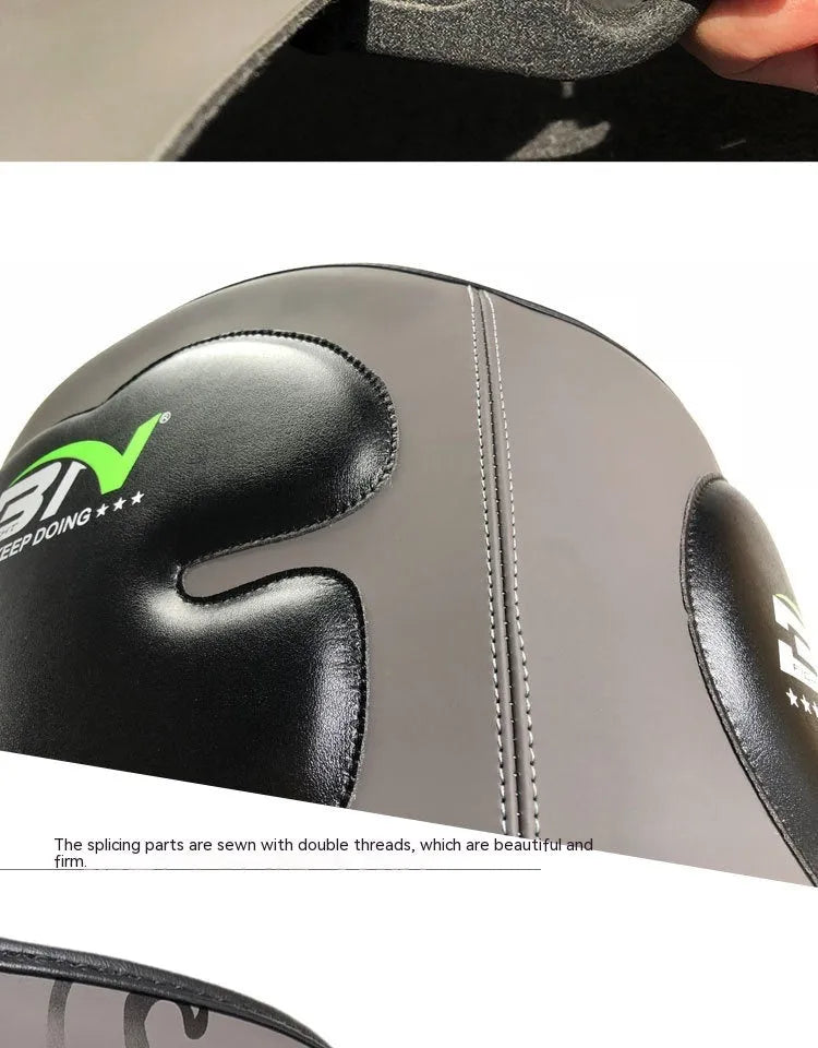 Sanda boxing chest protector target in dark grey, a thickened waist guard for training.
