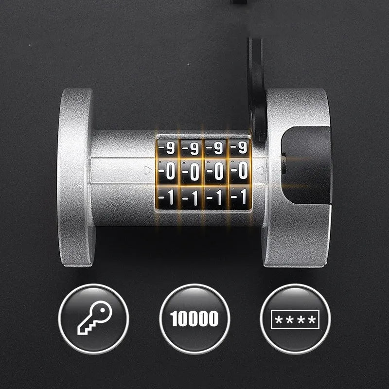Black bicycle folding lock extended to 30cm length showing interlocking steel segments and zinc alloy housing
