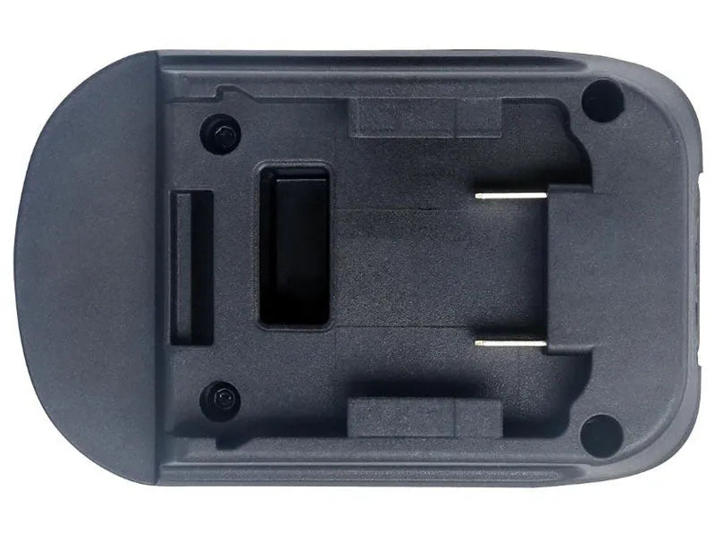 Black Milwaukee DM18M to Makita H99F battery adapter measuring 125x90x65 cm for power tool compatibility