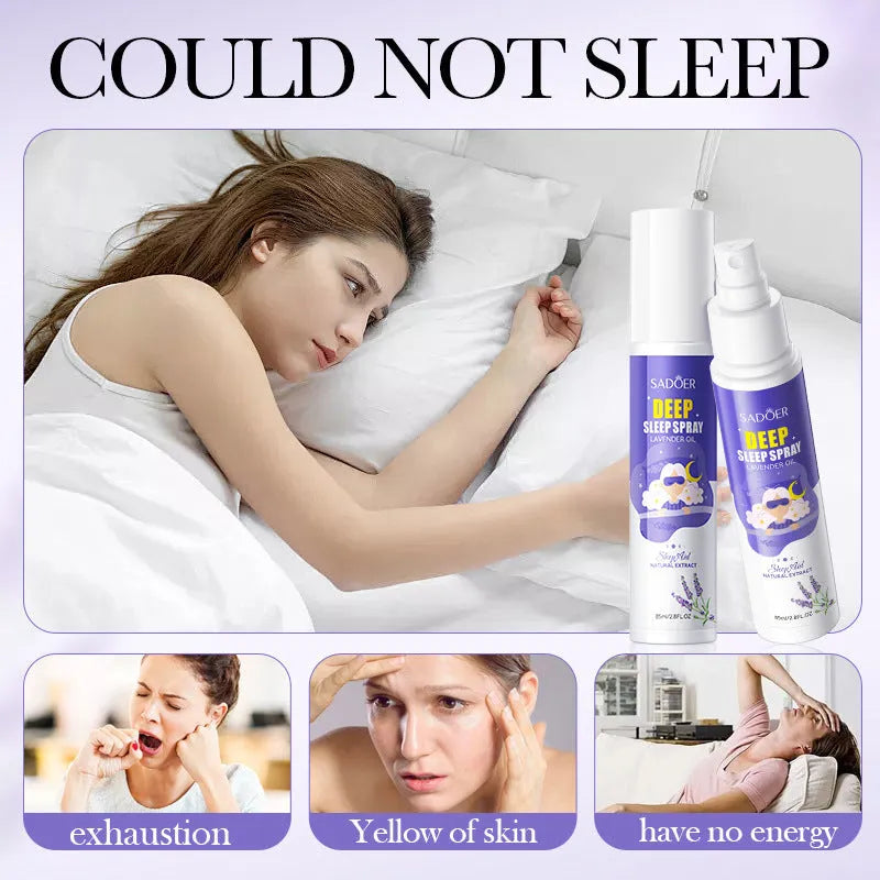 Fatigue relief sleep spray 85ml bottle with universal skin type formula for relaxation