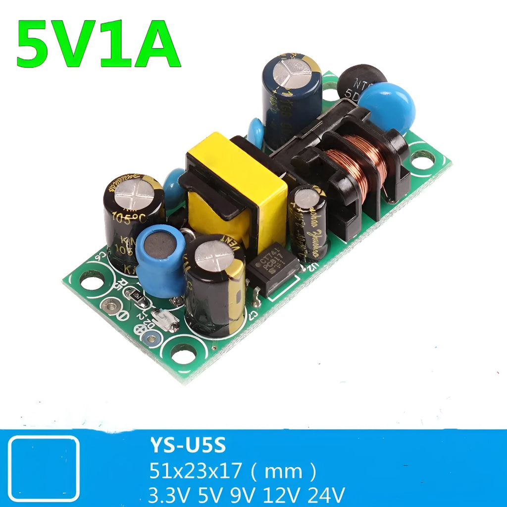 YS-U5S switching power board module with metal casing and AC DC terminals