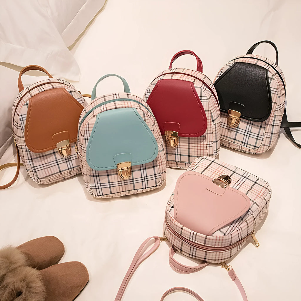 Black one shoulder diagonal PU leather phone bag worn across the body