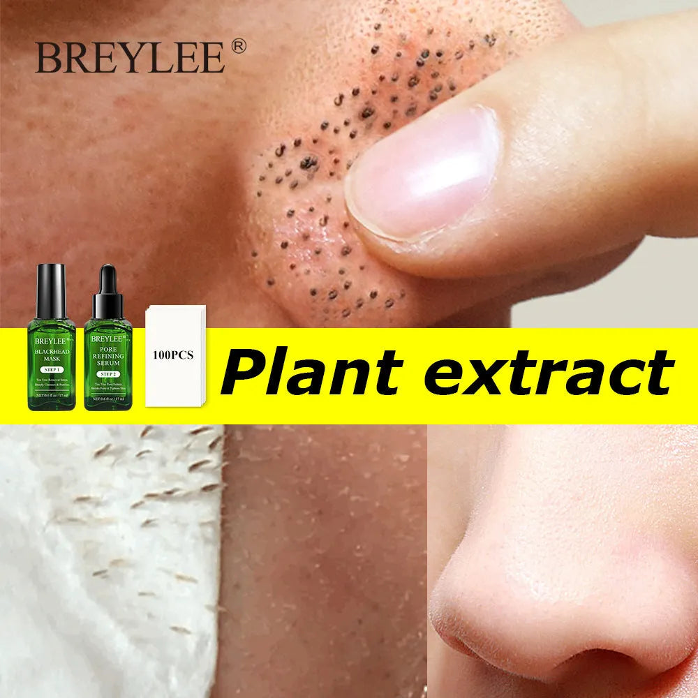Blackhead Shrinking Combination Kit with two bottles: Blackhead Nasal Liquid and Blackhead Shrinking Serum Series