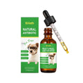 Dog Immune Health Herbal Drops 60ml bottle with dropper, containing marshmallow root, apple vinegar, and ginger extracts