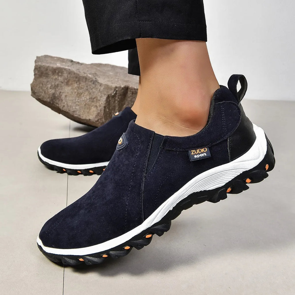Men's round head shallow mouth thin fashion shoes in multiple colours with rubber sole
