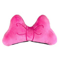 Plush bow helmet decoration in red, peach pink and rose pink colours for motorcycle and ski helmets