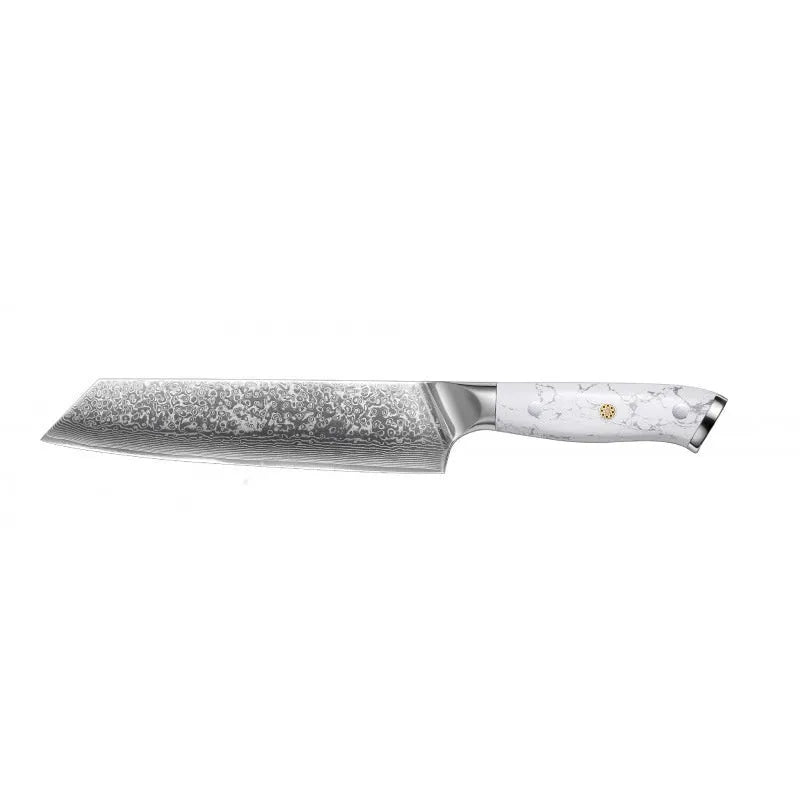 Damascus pattern VG10 steel combined chef's knife with 21cm blade for multiple kitchen cutting functions
