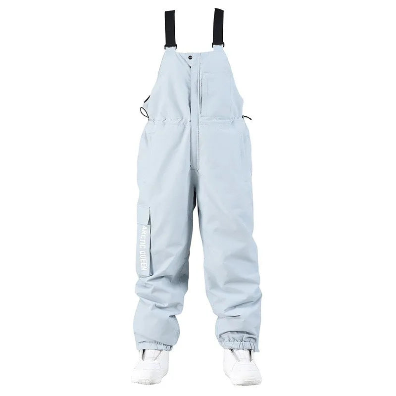 Outdoor ski suit for men and women in light gray, breathable waterproof polyester, sizes S-XXL