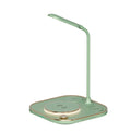 Three-in-one wireless magnetic charging desk lamp station in black, green, or white with 15W fast charging