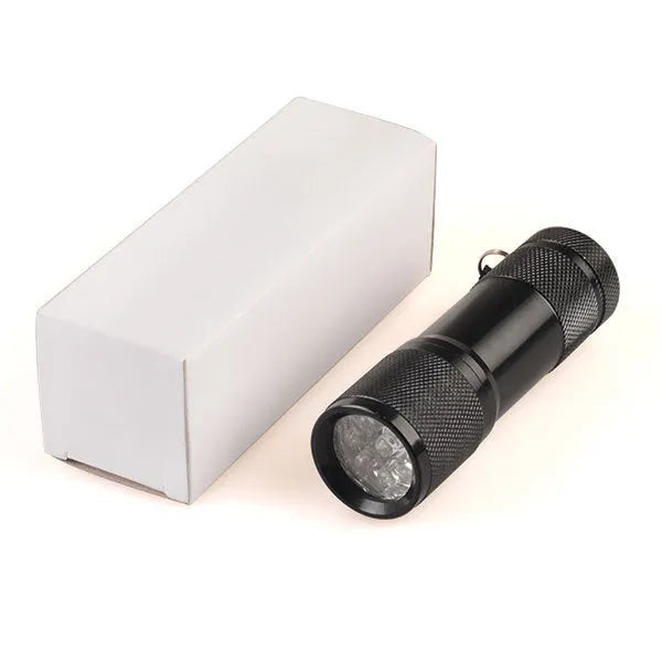 Black aluminium alloy smart vein locator device for medical vein visualisation.