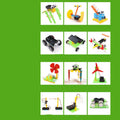 DIY puzzle assembling plastic building blocks in six-piece set, 29x22x4cm box, for children ages 7-14