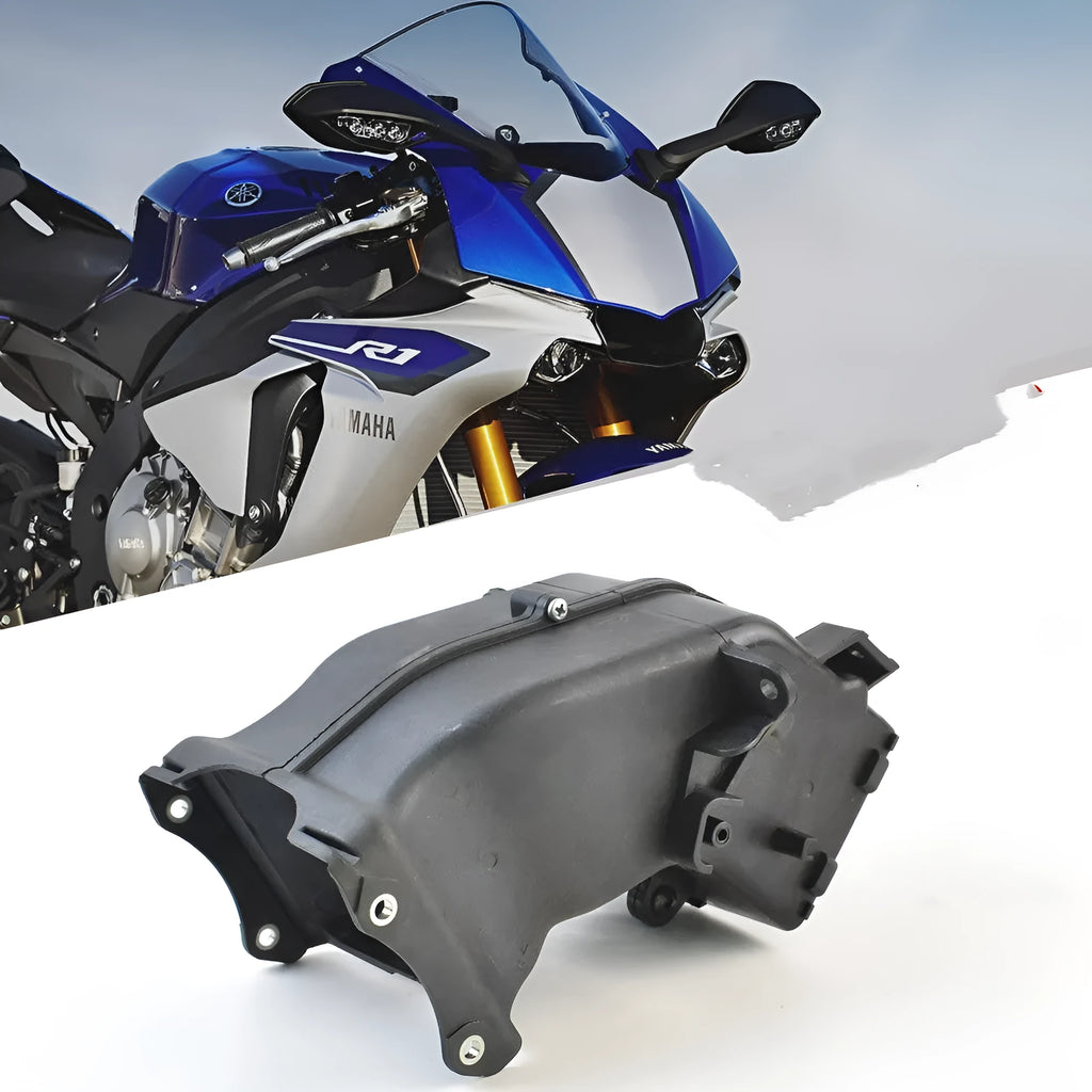 Black motorcycle ventilation intake pipe for Yamaha models, dimensions 280mm by 170mm by 160mm.