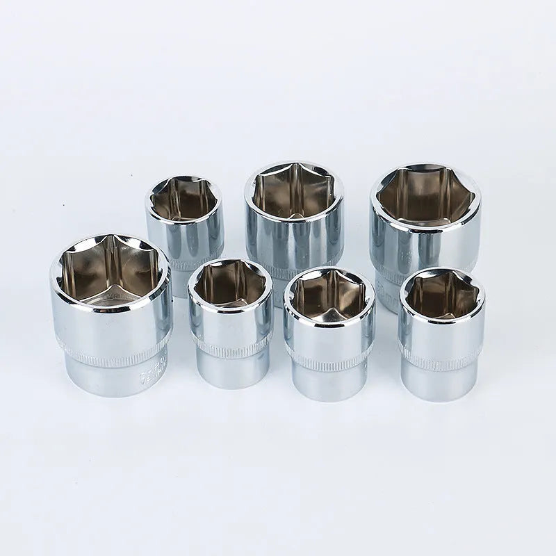 61-piece chrome vanadium socket wrench set with ratchets and metric sockets for auto repair.
