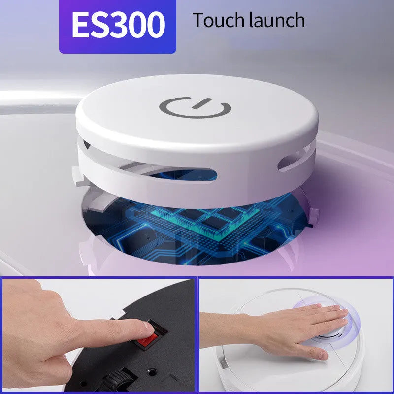Automatic sweeping floor cleaning robot with compact square design
