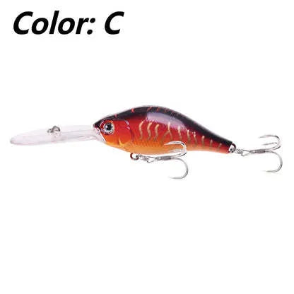 10.5cm floating rock minnow fishing lure with long tongue board in various colour options