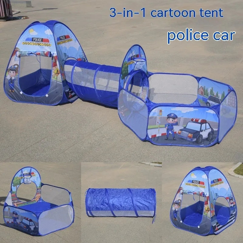 Underwater World three-in-one children's play tent with ball pool tunnel marine theme