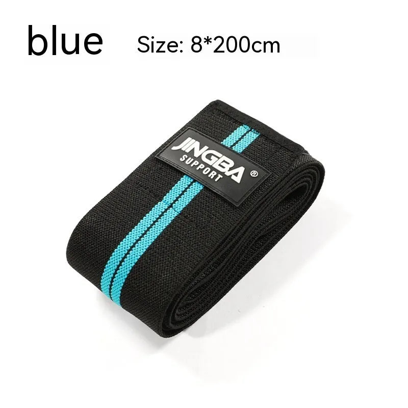 Adjustable adult knee pads for multi-sport use including weightlifting and cycling, shown in blue colour