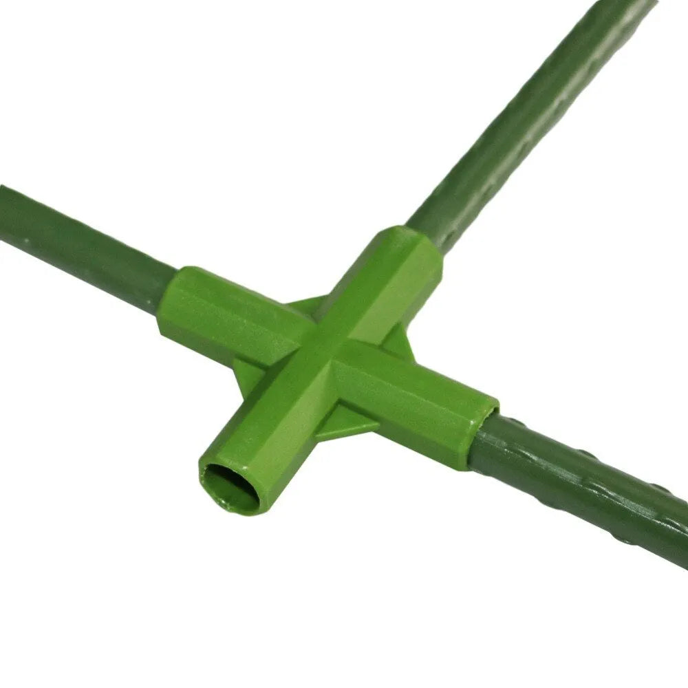 PP plastic 3-way and 4-way plant support connectors for 11mm garden stakes