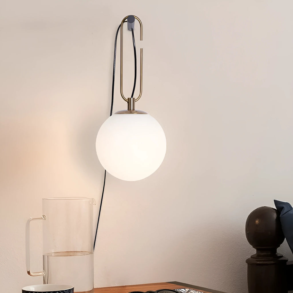 Nordic modern glass wall lamp in European style with three light colour options.