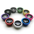 Three-in-one clip-on mobile phone fisheye lens set with wide-angle and macro modes in black colour option