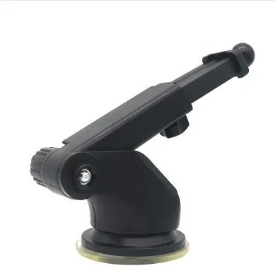 Universal car phone bracket with telescopic rod mounted on vehicle dashboard